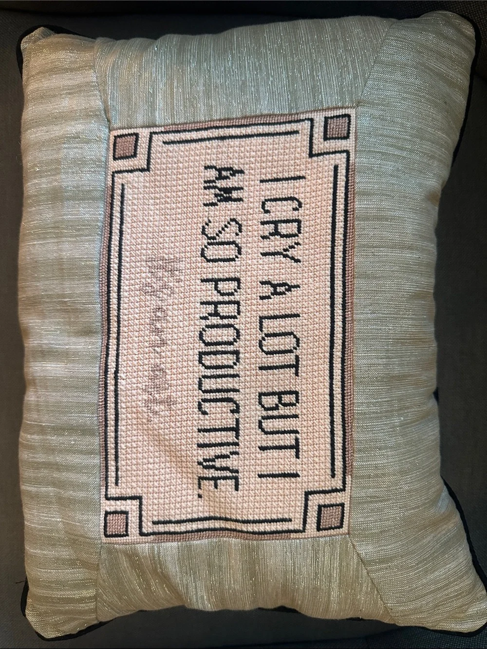 Handcrafted Taylor Swift Needlepoint Pillow